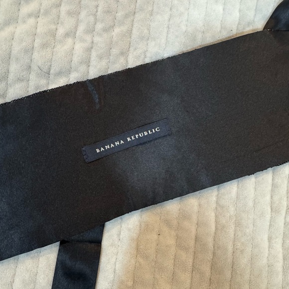 Banana Republic Black Beaded Tuxedo Style Sash Waist Belt - Picture 2 of 4